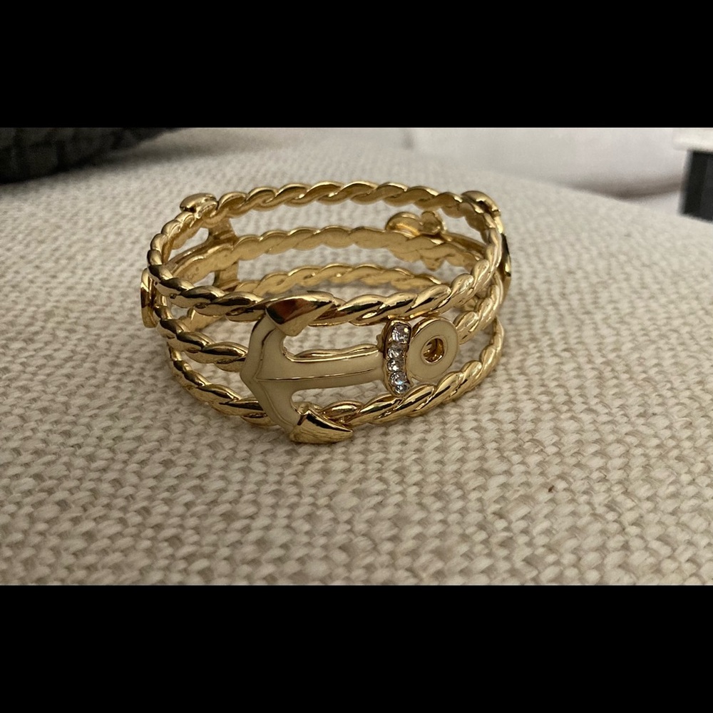 Gold Multicolor Lilly Pulitzer anchor bangle